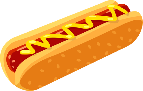 Hotdog im Brötchen