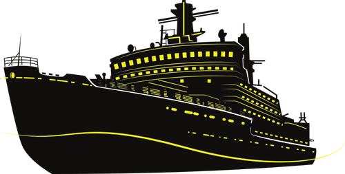 Ship silhouette vector image