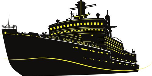 Schip silhouet vector afbeelding