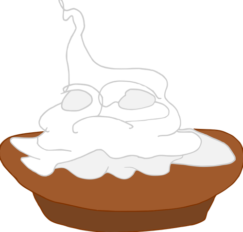 Пирог с кремом векторное изображение