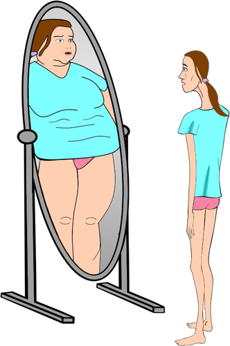 Body dysmorphia cartoon