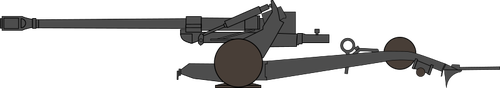 Ilustración de cañón FH70 de 155 mm