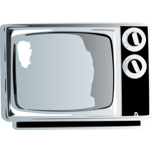 TV set monochrome clip art