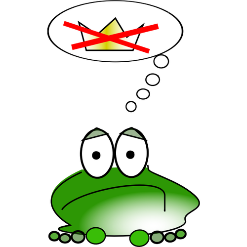 Green frog thinking