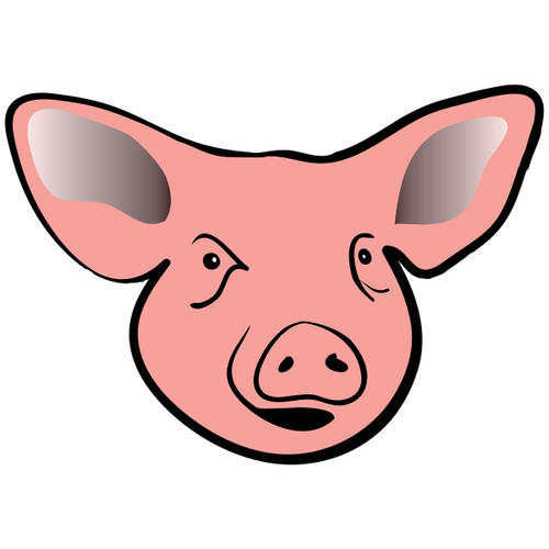 Pig head cartoon clip art