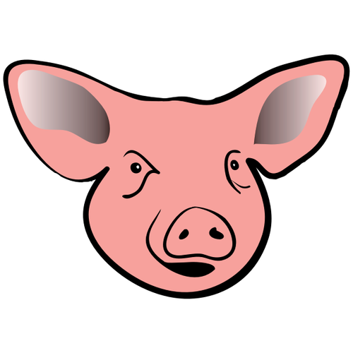 Schwein Kopf Cartoon ClipArt