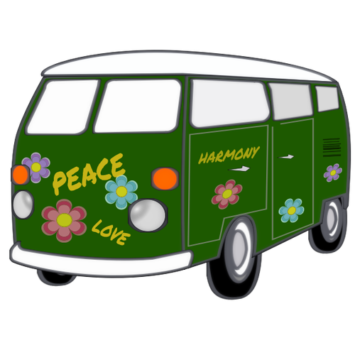 Voiture hippie de van