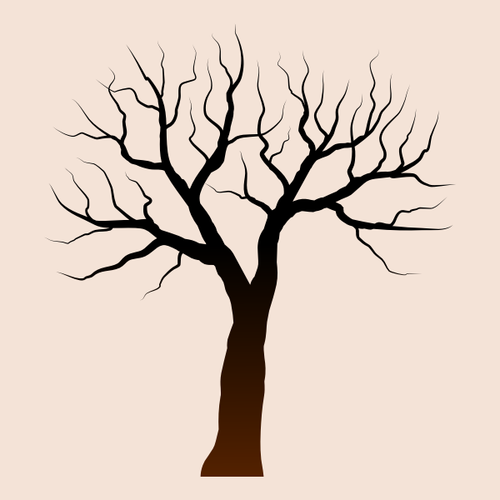 Dry tree isolated