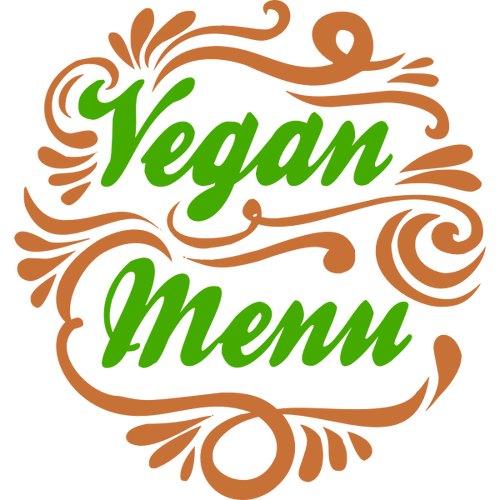 Veganské logo menu
