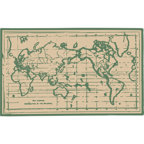 Vecchia mappa del mondo
