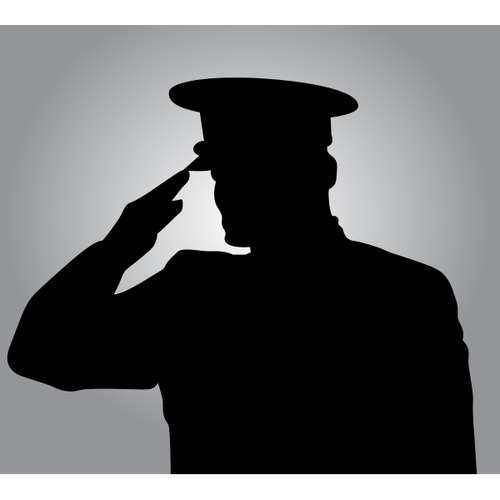 Silhouette d’un officier d’armée