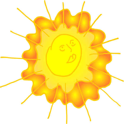 clipart sonne mit strahlende