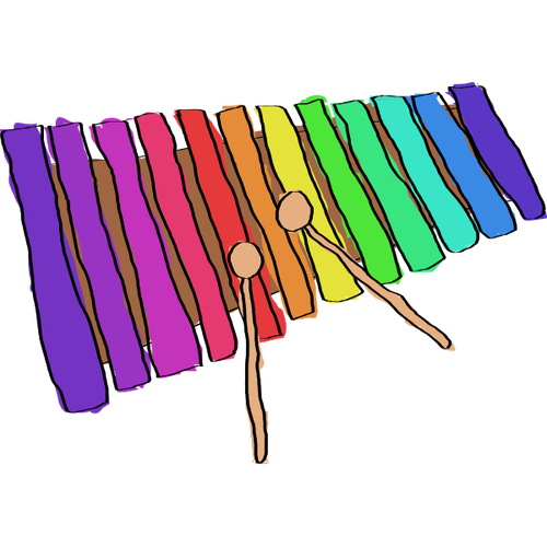 Xylophone dessiné à la main