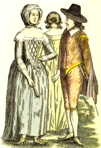 vestido do século XVII
