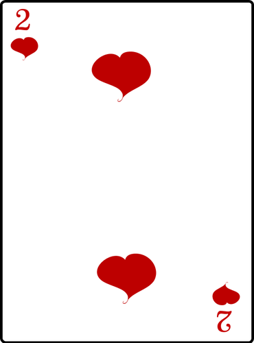 Due di cuori carta da gioco grafica vettoriale