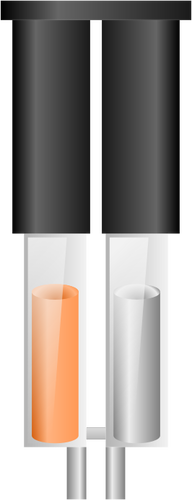 gráficos de vetor de tubo de cola epoxy 2 parte