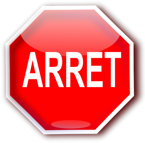 Quebec roadsign para desenho vetorial de parar (ARRET)