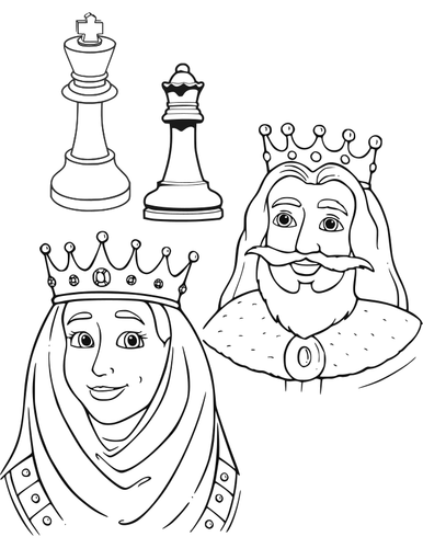 Roi et Reine du jeu d’échecs