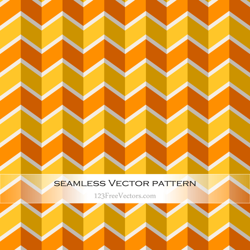 Oransje gul sømløs sikk-sakk mønster vektor