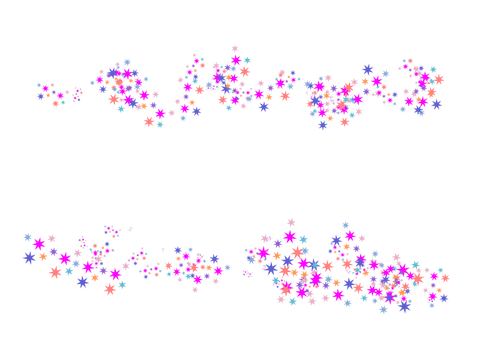 彩色星分隔矢量图像