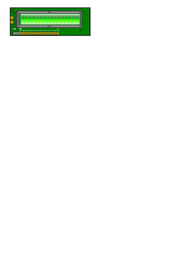 СВЕТОДИОДНЫЙ дисплей на PCB векторное изображение