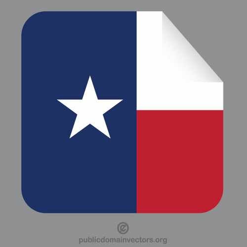 تكساس العلم تقشير ملصقا قصاصة الفن