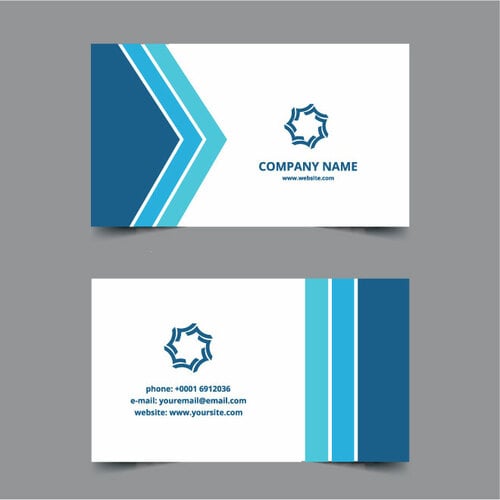 Business card template 3 colors