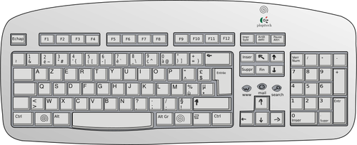 Logitech keyboard vector image