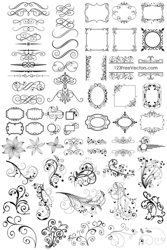 65 Floral Ornaments