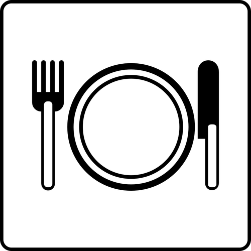 Отель Ресторан Векторный icon