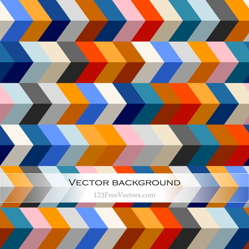 Colorful background with zigzag pattern