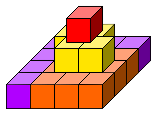 Куб, здание векторное изображение