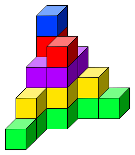 Красочные кубики в башне