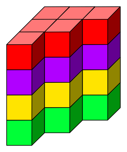 カラフルなキューブ タワー