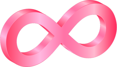 Symbol nieskończoności różowy