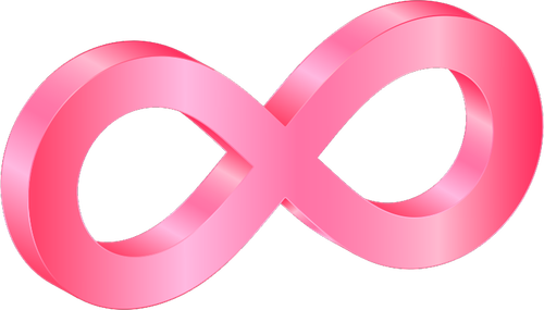 Symbole de l’infini rose