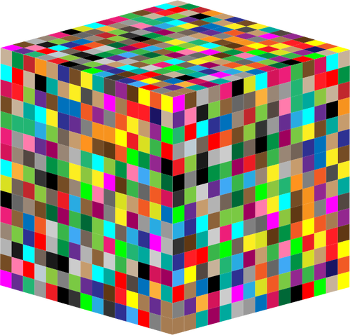 3D Multicolored cube