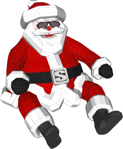 3D wielokąta Santa Claus