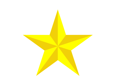 Decorative yellow star