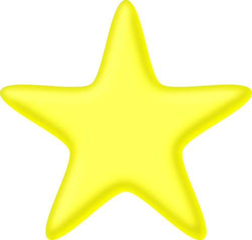 3D žlutá hvězda