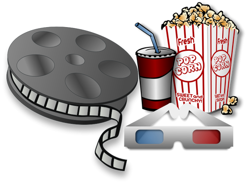 3D movie equipment vector image