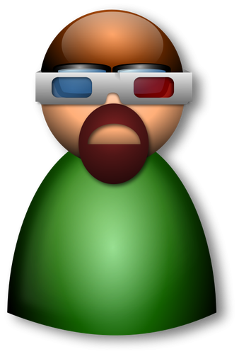 okulary 3D avatar wektorowa