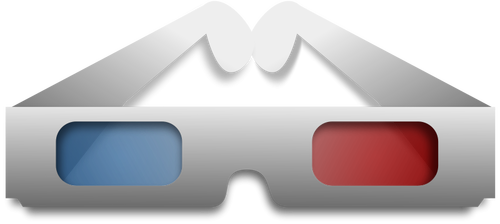 3D glasses vector clip art