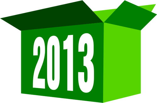 2013 groene vak vector illustraties