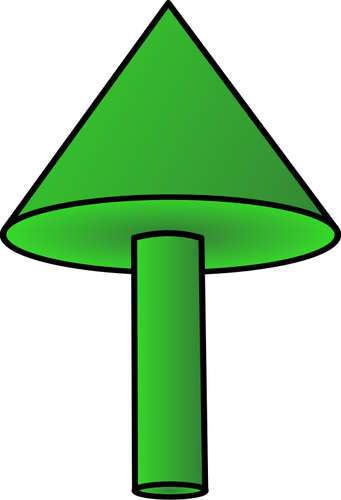 Freccia verde rivolta