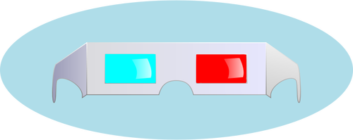 Vector graphics of blue and red paper glasses