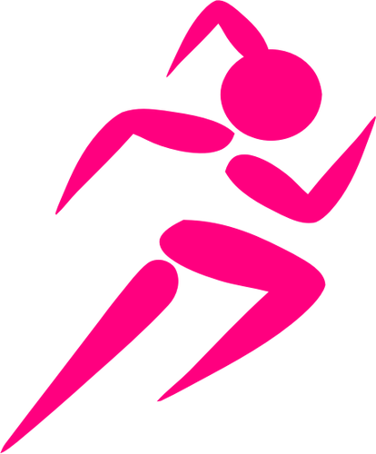 Pink girl running