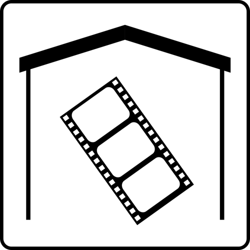 Dispone de películas en la habitación icono vector de la imagen