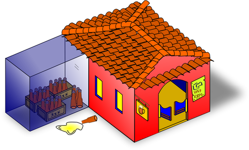 Vector illustration of game tavern