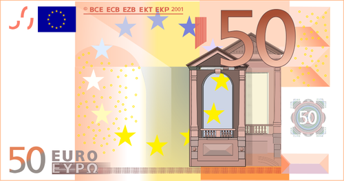 Vektor-Bild von 50 Euro-banknote